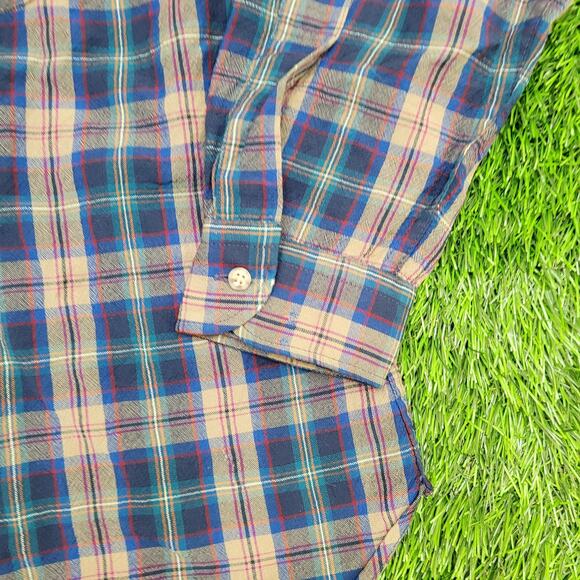 Vintage 80s Pendleton Western Plaid Shirt XL 22x28 Hippie - Picture 15 of 15